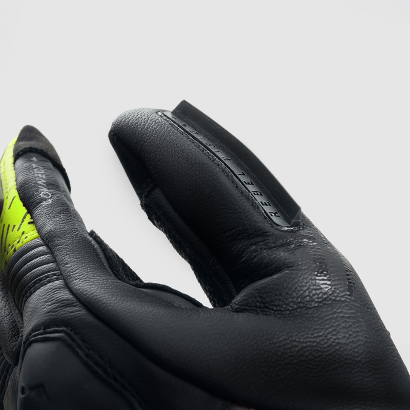 Guantes de moto Rebelhorn Viper negro-gris-amarillo fluo
