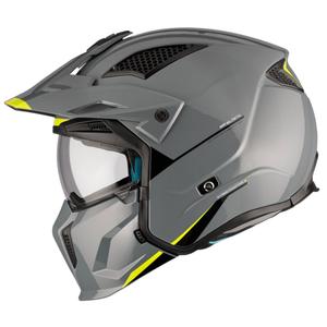 Casco jet MT Streetfighter SV S Solid A22 gris brillante