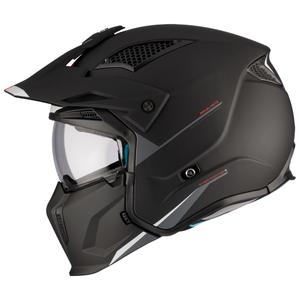 MT Streetfighter SV S Solid A1 casco abierto con máscara negro mate