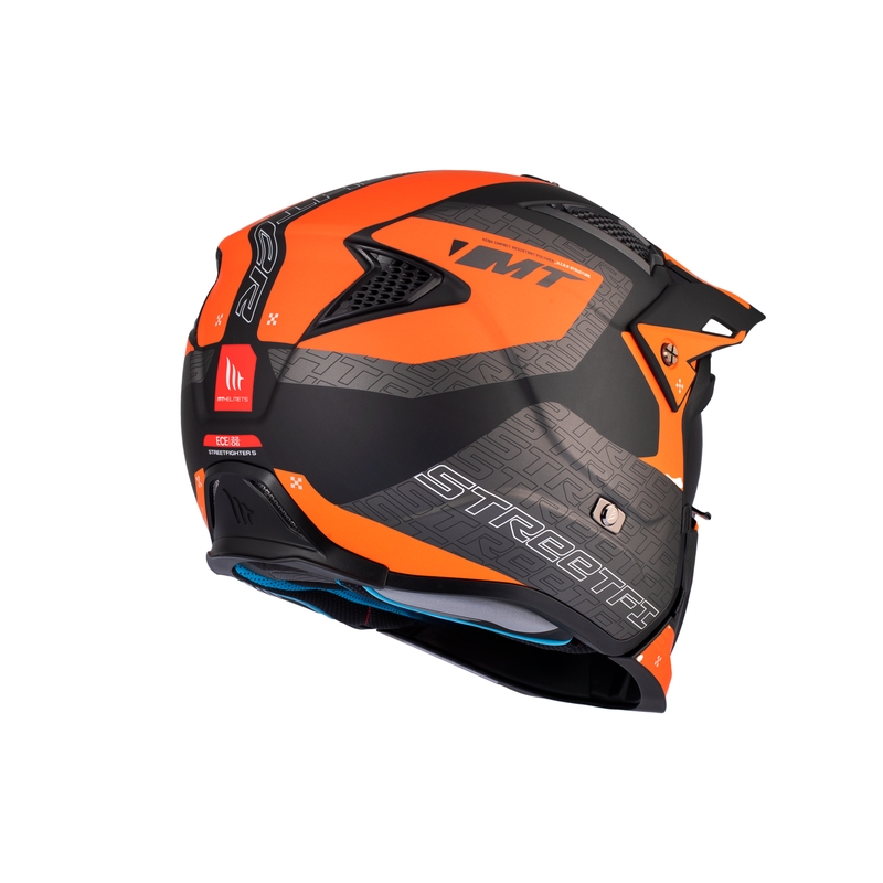 Casco abierto con máscara MT Streetfighter SV Totem B4 negro-gris-naranja