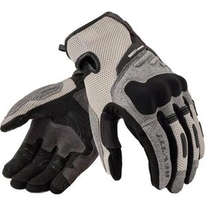 Guantes de moto Revit Cavern gris claro y negro