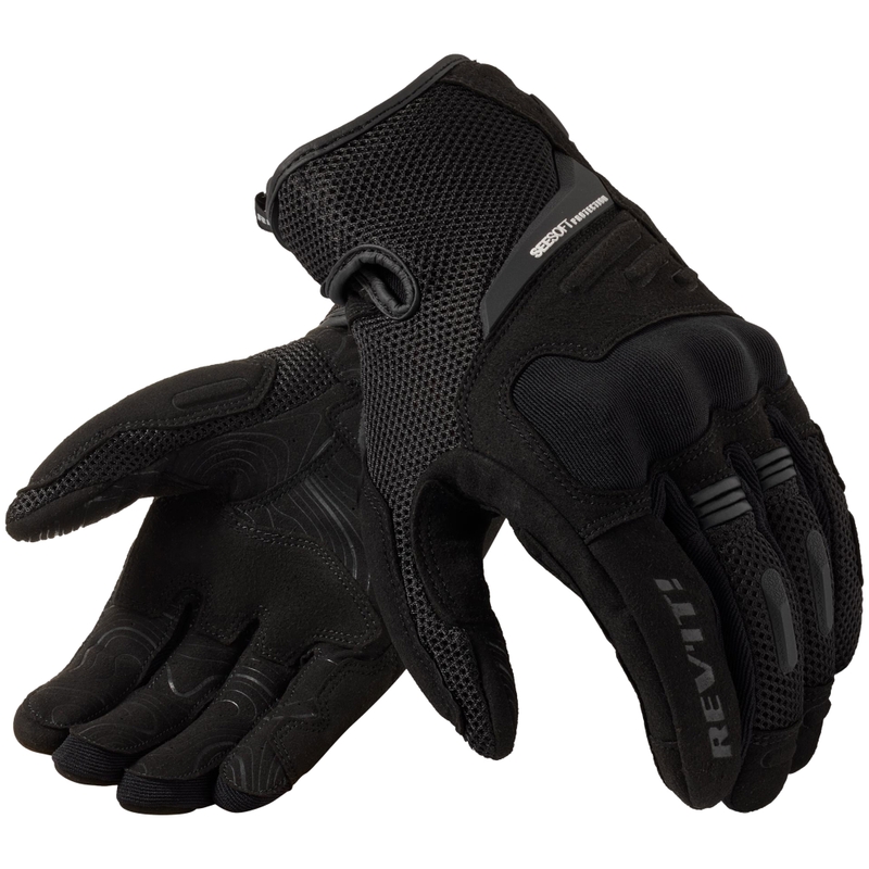 Guantes de moto Revit Cavern para mujer, color negro