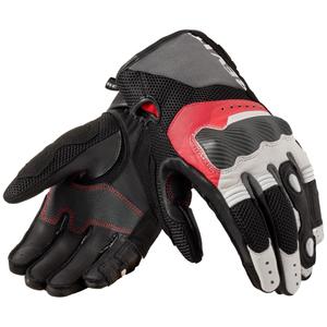 Guantes de moto Revit Blaze blanco-rojo