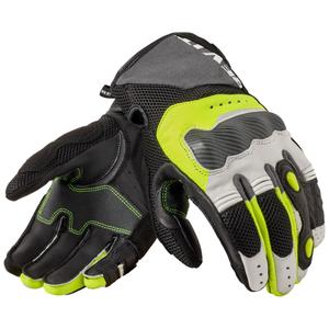 Guantes de moto Revit Blaze gris claro-amarillo fluo
