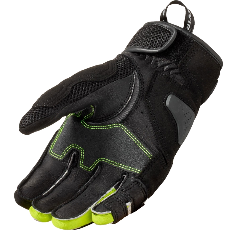 Guantes de moto Revit Blaze gris claro-amarillo fluo