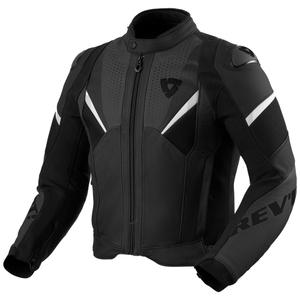 Chaqueta de cuero para motociclista Revit Automate negra