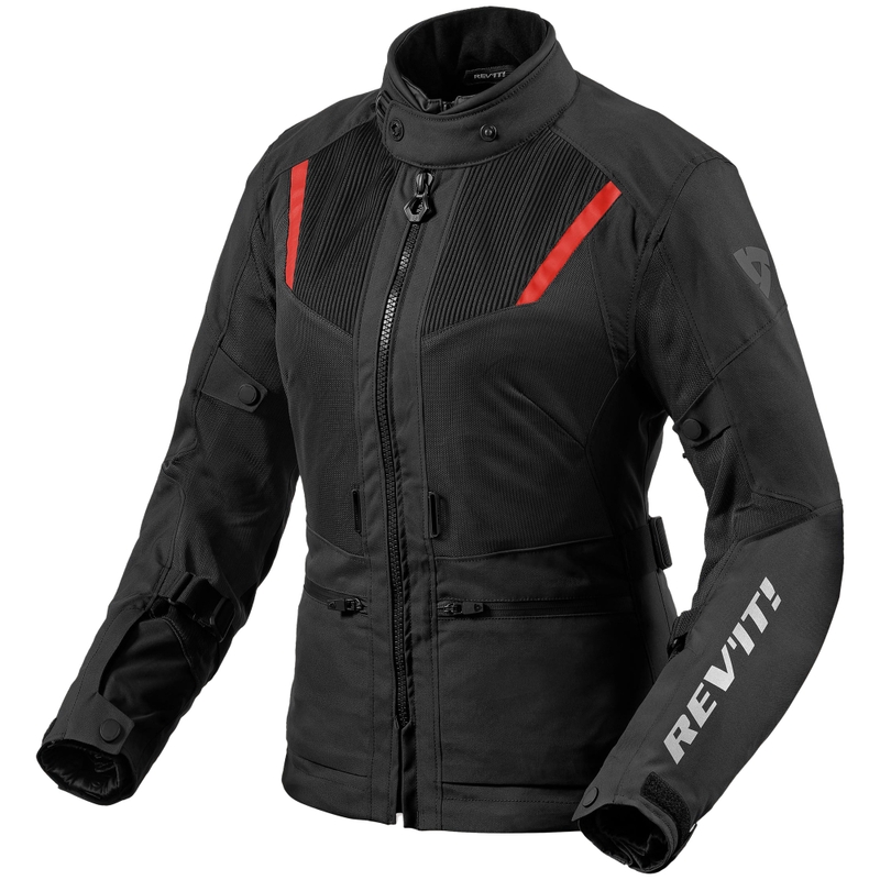 Chaqueta de moto Revit Levante H2O para mujer gris oscuro
