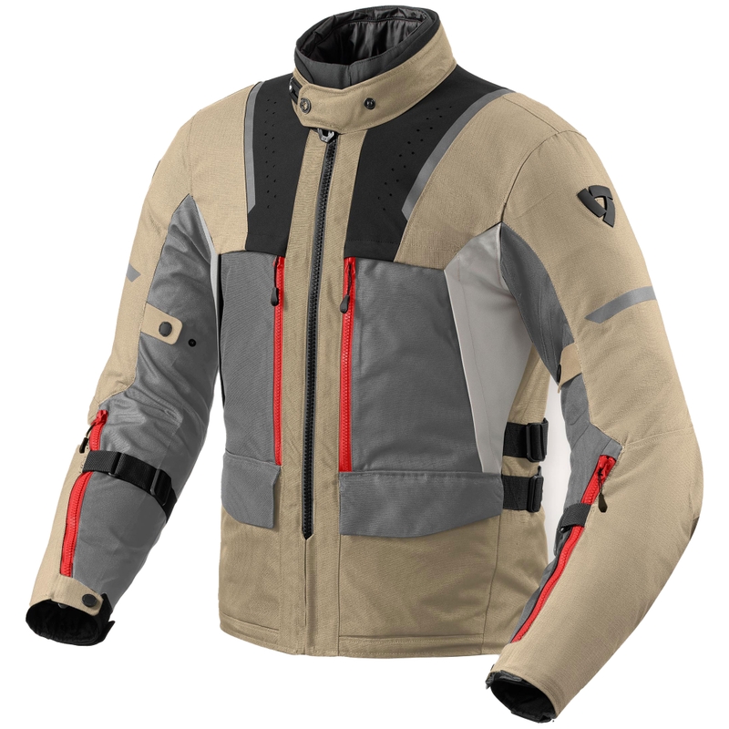 Chaqueta de moto Revit Offtrack 2 H2O gris arena