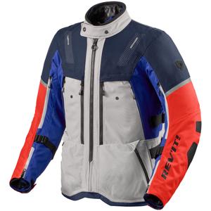 Chaqueta de moto Revit Sand 5 H2O azul plateado