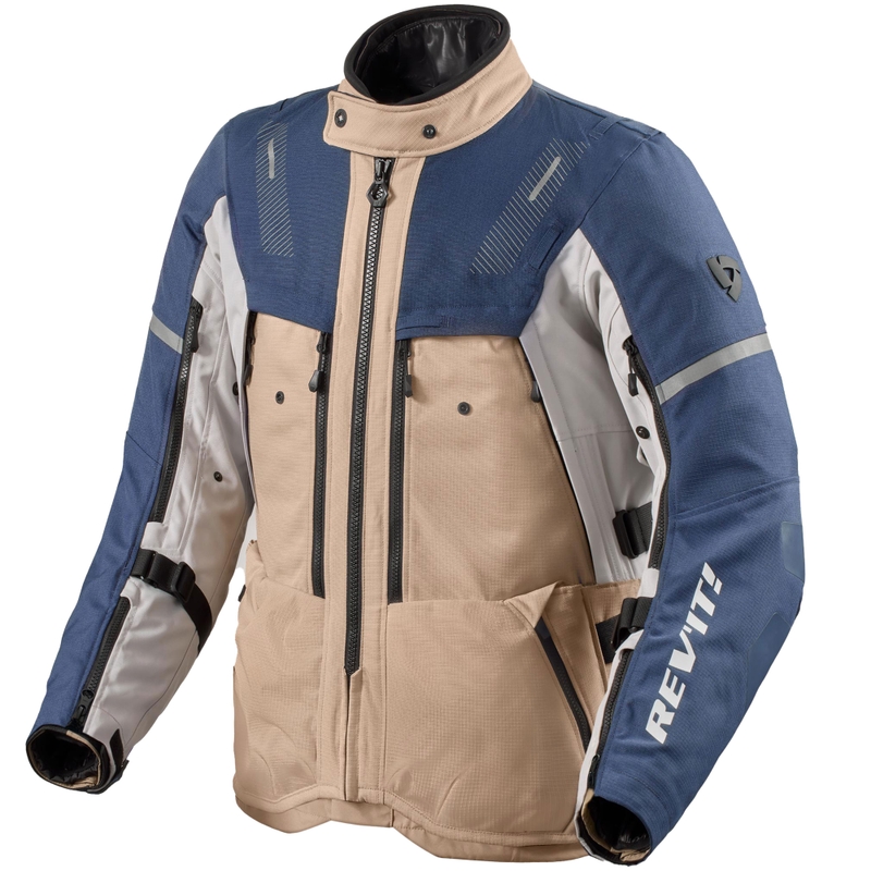 Chaqueta de moto Revit Sand 5 H2O azul arena