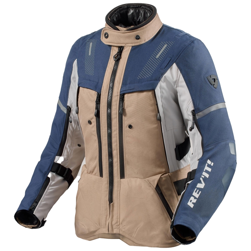 Chaqueta de moto para mujer Revit Sand 5 H2O azul arena