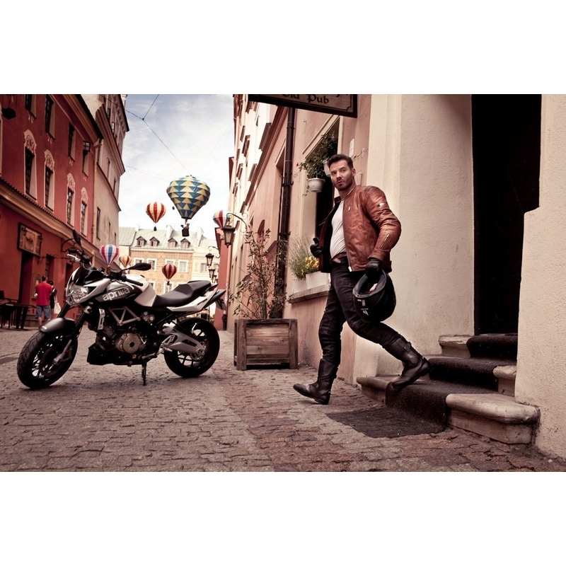 Bunda na moto Shima Hunter+ hnědá výprodej