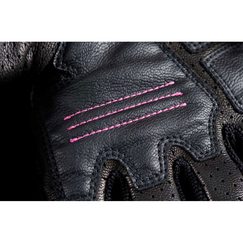 Guantes de moto para mujer Furygan TD Air Lady negro-blanco-rosa