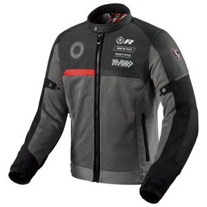 Chaqueta de moto Revit Swiftblade negra y roja