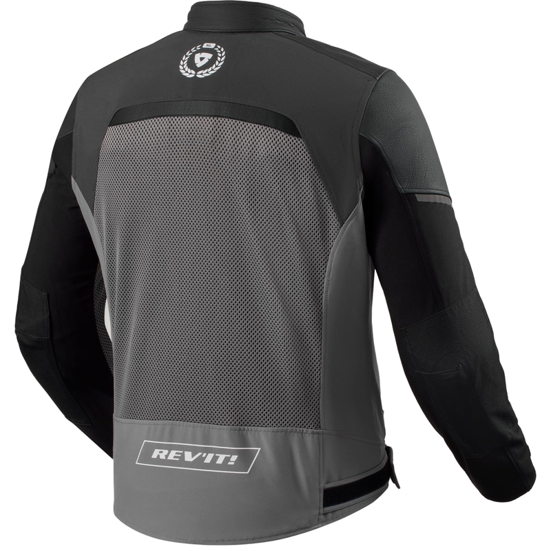 Chaqueta de moto Revit Swiftblade negra y roja