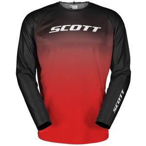 Camiseta de motocross SCOTT EVO Swap negra y roja