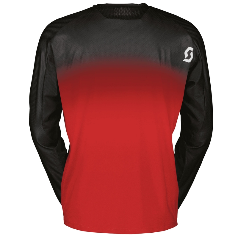 Camiseta de motocross SCOTT EVO Swap negra y roja liquidación