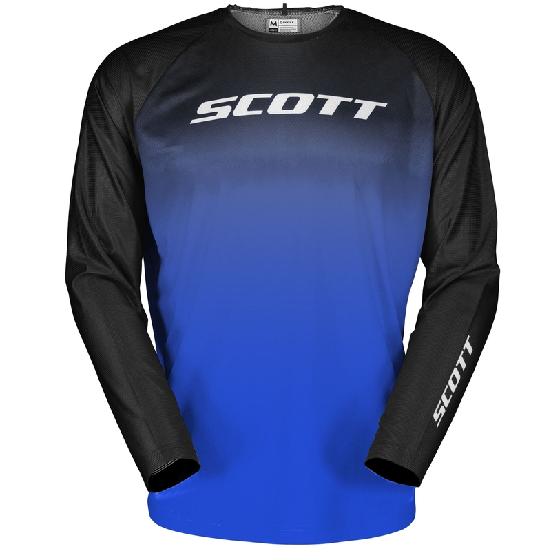 Camiseta de motocross SCOTT EVO Swap negra y azul liquidación