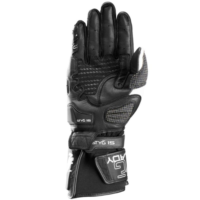 Guantes de moto para mujer Furygan Styg 15 Lady negro-blanco