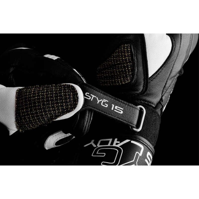 Guantes de moto para mujer Furygan Styg 15 Lady negro-blanco