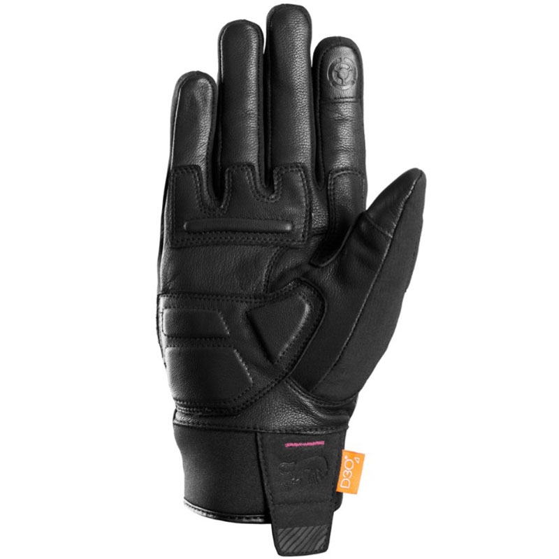 Guantes de moto para mujer Furygan Jet Lady All Season D3O® Evo negro-rosa