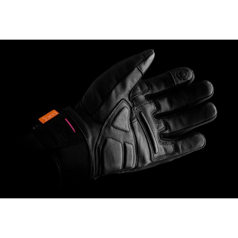 Guantes de moto para mujer Furygan Jet Lady All Season D3O® Evo negro-rosa