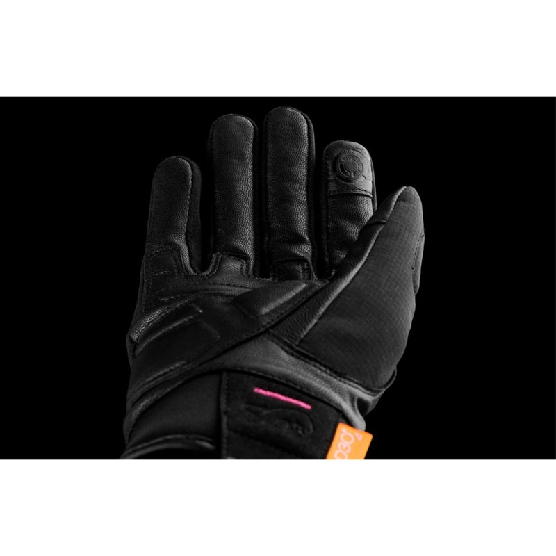 Guantes de moto para mujer Furygan Jet Lady All Season D3O® Evo negro-rosa