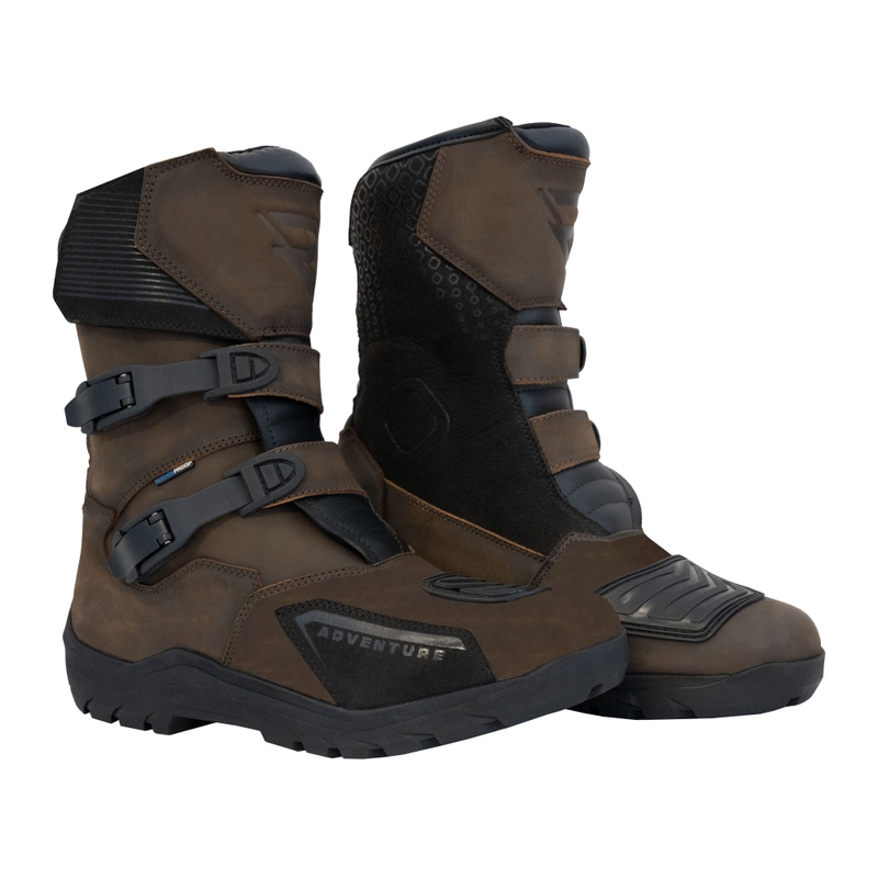 Botas de moto Street Racer Adventure Low WP marrón - II. calidad