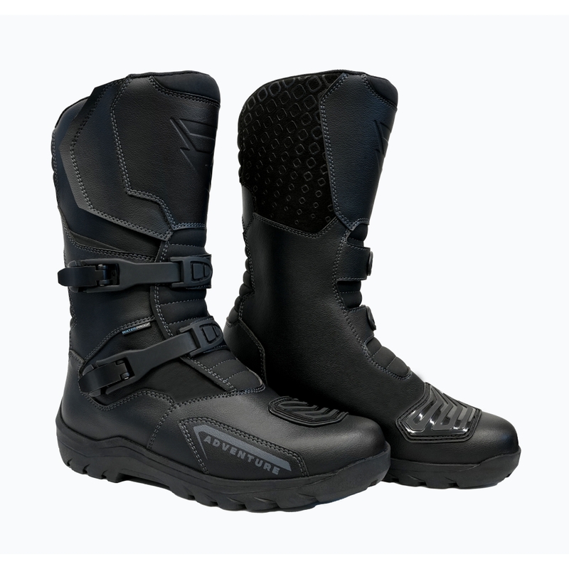 Botas de moto Street Racer Adventure WP negras - II. calidad