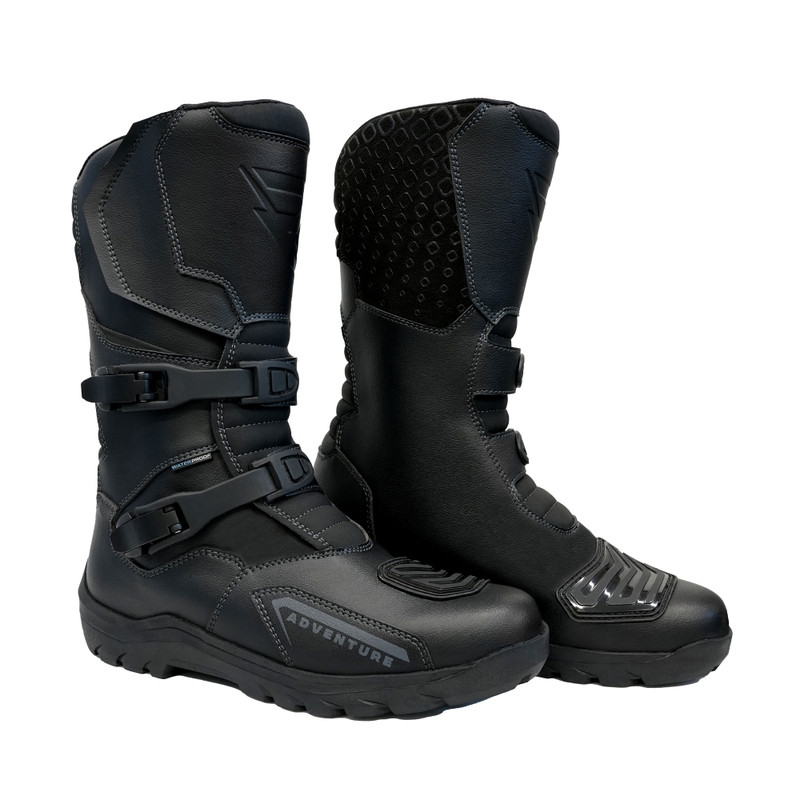 Botas de moto Street Racer Adventure WP negras - II. calidad