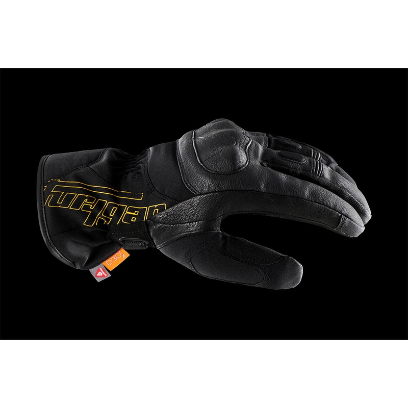Guantes de moto para mujer Furygan Oslo D3O® PrimaLoft® Lady, color negro y dorado
