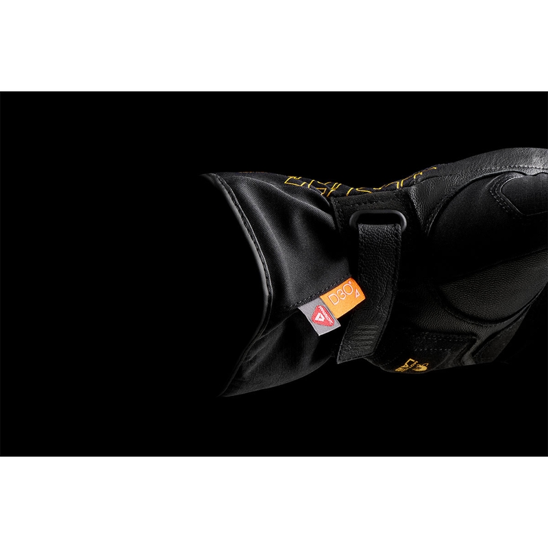 Guantes de moto para mujer Furygan Oslo D3O® PrimaLoft® Lady, color negro y dorado