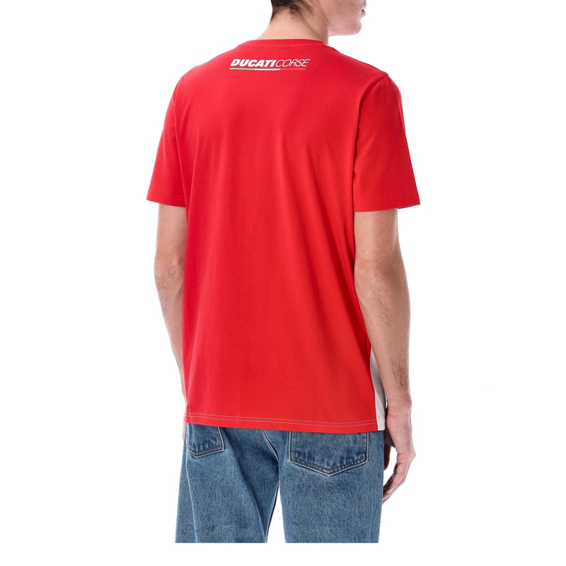 Camiseta con logo Ducati en rojo y blanco