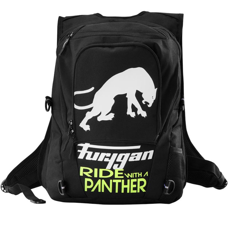 Mochila Furygan Thunder Evo 2 negra-amarilla fluo