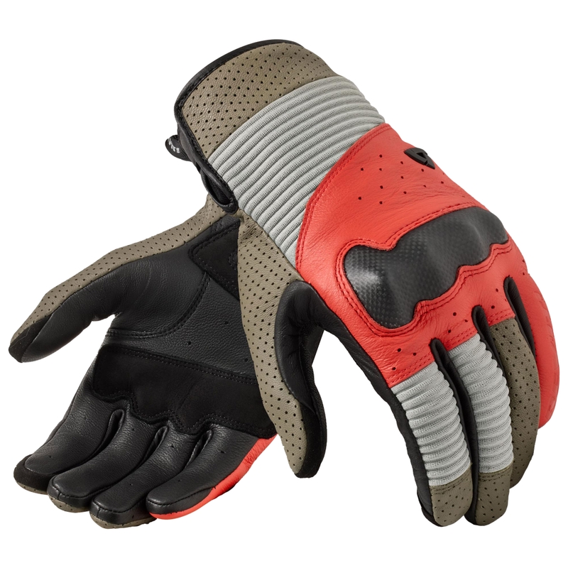 Guantes de moto Revit Lewisville color rojo arena