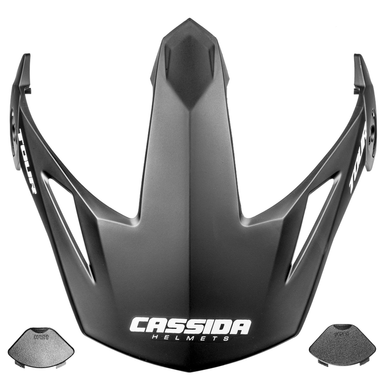 Visera para cascos Cassida Tour compatible con plexiglás calefactable, color negro mate