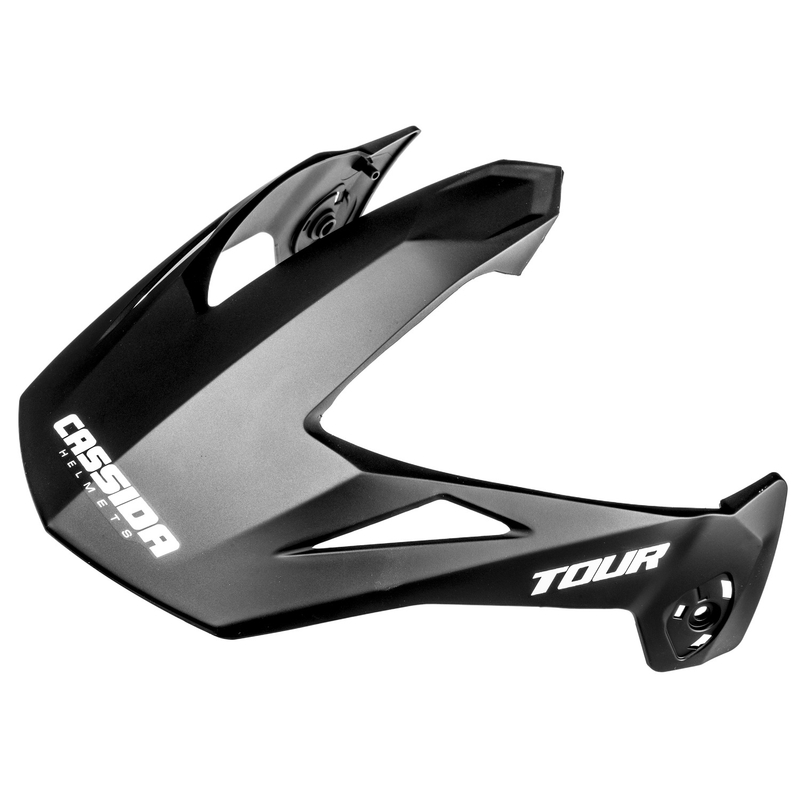 Visera para cascos Cassida Tour compatible con plexiglás calefactable, color negro mate