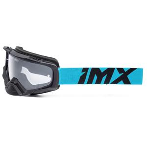 Gafas de motocross iMX Dust negras y azules con plexiglás transparente