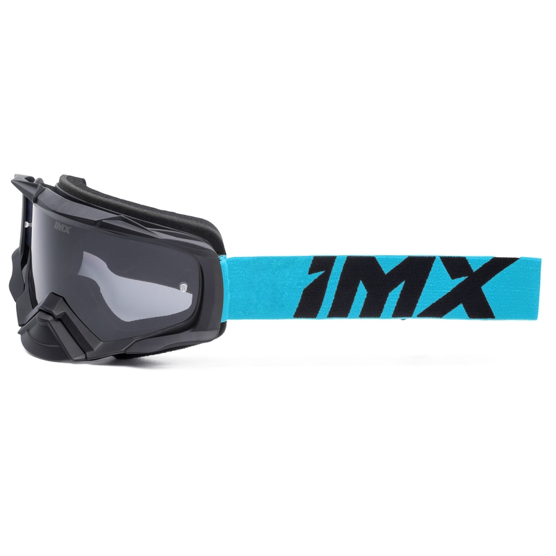 Gafas de motocross iMX Dust negras y azules con plexiglás transparente