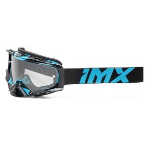 Gafas de motocross iMX Dust Graphic negras y azules con plexiglás transparente