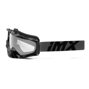 Gafas de motocross iMX Dust Graphic gris-negro con plexiglás transparente