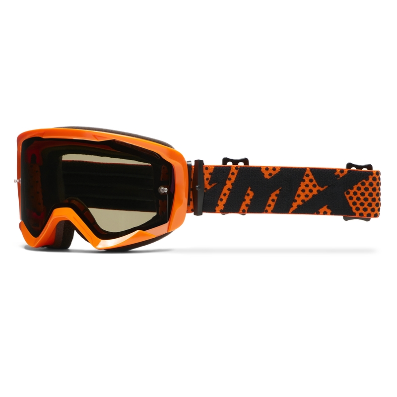 Gafas de moto iMX Endurance Flip de color naranja con plexiglás transparente