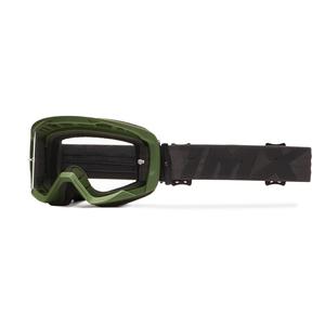 Gafas de moto iMX Endurance Flip de color verde y negro con plexiglás transparente