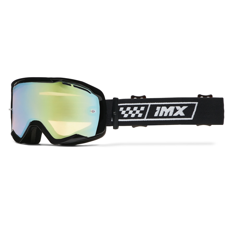 Gafas de moto iMX Endurance Race en blanco y negro con plexiglás de iridio