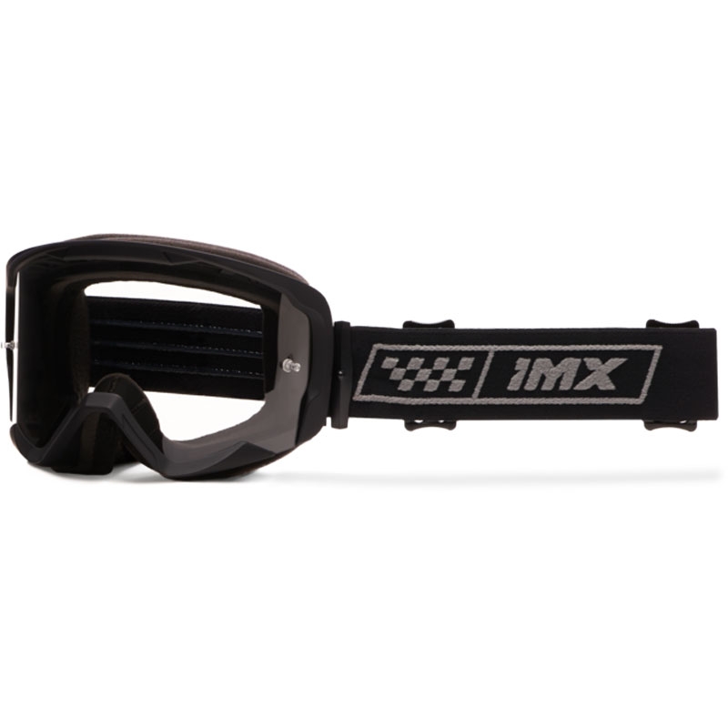 Gafas de moto iMX Endurance Race de color negro y gris con plexiglás ahumado