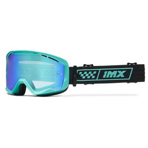 Gafas de moto iMX Endurance Race de color turquesa y negro con plexiglás de iridio