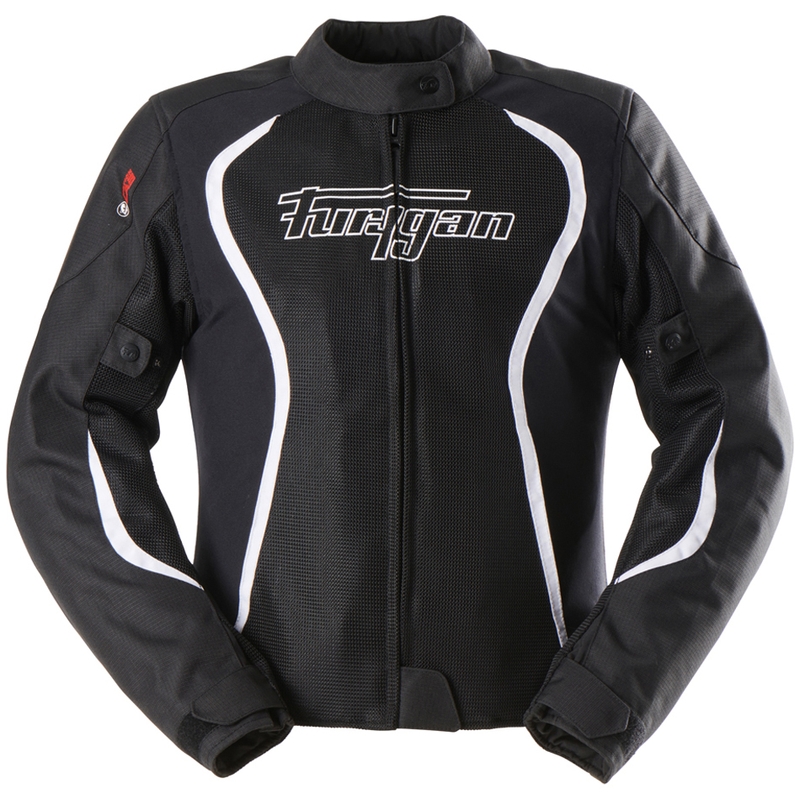 Chaqueta de moto 3 en 1 para mujer Furygan Odessa Vented en color negro y blanco