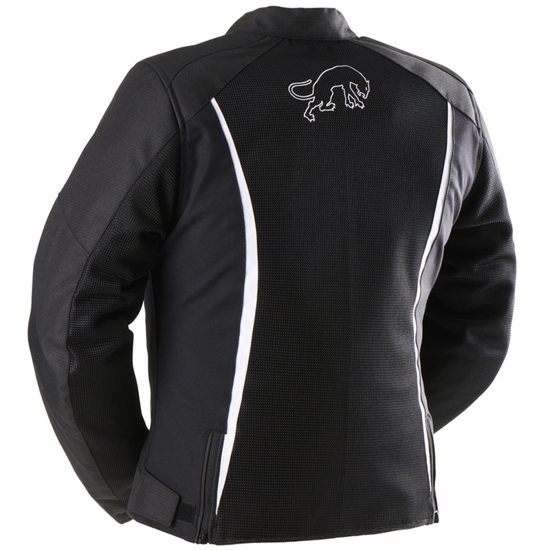 Chaqueta de moto 3 en 1 para mujer Furygan Odessa Vented en color negro y blanco