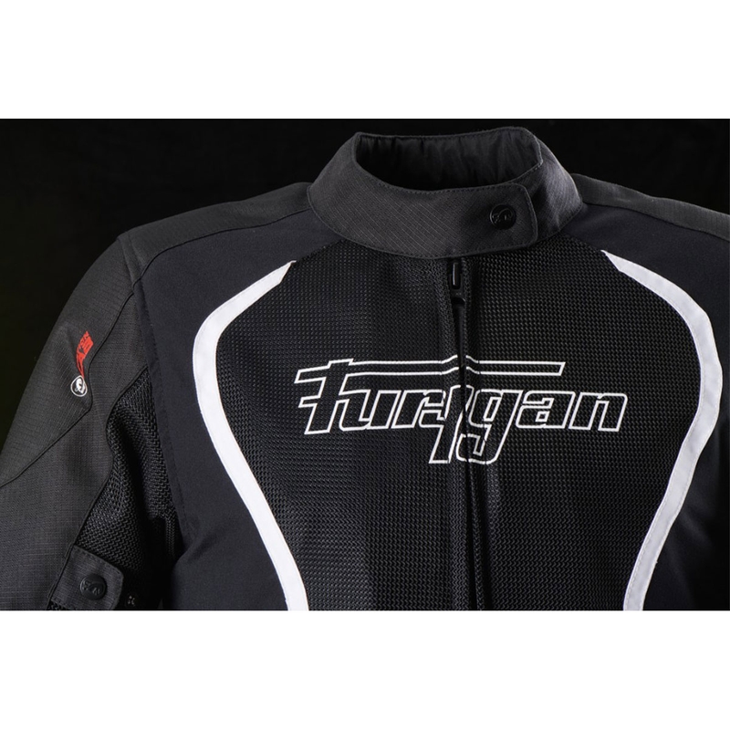 Chaqueta de moto 3 en 1 para mujer Furygan Odessa Vented en color negro y blanco