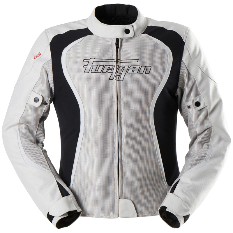 Chaqueta de moto para mujer Furygan Odessa Vented 3 en 1 beige-negro